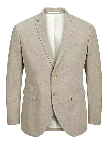 JACK & JONES Men's JPRRIVIERA Linen Blazer Slim SN Anzugjacke