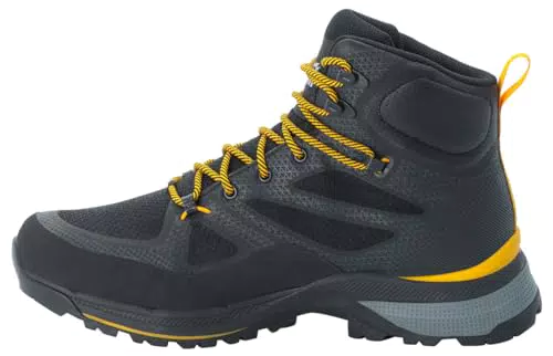 Jack Wolfskin Herren Force Striker Texapore Mid M, Black / Burly Yellow Xt