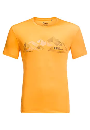 Jack Wolfskin Peak Graphic T Men Größe M orange pop