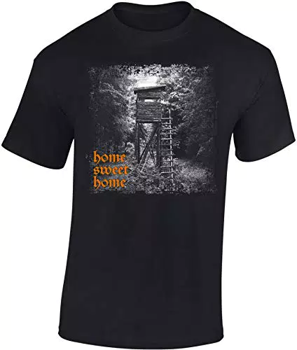 Jäger T-Shirt Männer - Home Sweet Home - Geschenk für Jäger - Jagd Tshirt Herren - Jäger Kleidung Jagd Zubehör