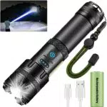 JAY-PARK Taschenlampe LED Aufladbar, 100000 Lumen Extrem Hell Taschenlampen Batteriebetrieben Zoombar