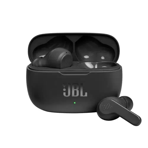 JBL Wave 200 TWS True-Wireless In-Ear Bluetooth-Kopfhörer in Schwarz Kabellose Ohrhörer mit integriertem Mikrofon Musik Streaming bis zu 20 Stunden Inkl. Ladecase