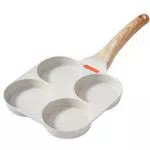 JEETEE Spiegeleipfanne Pancake Pfanne, Antihaftbeschichtet 4 Loch Spiegelei Pfanne Augenpfanne induktiongeeignet