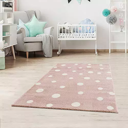 Jimri Kinderteppich DOTS l Pünktchen Gepunktet l Öko-Tex Siegel