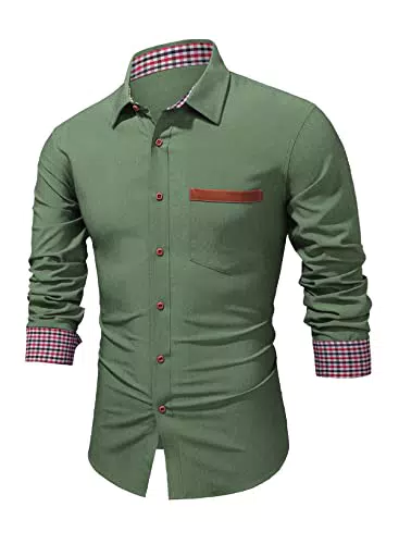 JMIERR Hemd Herren Denim Shirt Langarmhemd Cowboy-Style Jeanshemd männer Kent-Kragen Business Casual
