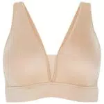 Jockey Forever Fit V-Neck Unlined Bra in Beige, Größe