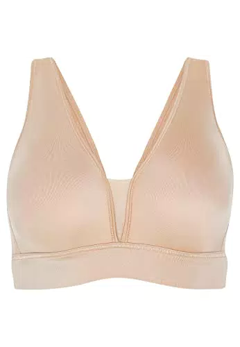 Jockey Forever Fit V-Neck Unlined Bra in Beige, Größe