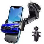 Josnown Handyhalterung Auto, 3 in 1 Lüftung & Saugnapf KFZ Handy Halterung