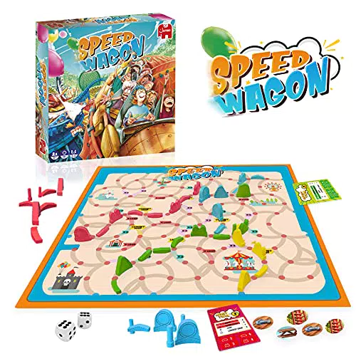 Jumbo Spiele Speedwagon Brettspiel Gesellschaftsspiel ab 8 Jahren - 2 bis 4 Spieler