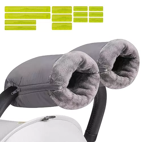 KAVAWADA Kinderwagen Handwärmer Kinderwagen, Handmuff für Kinderwagen mit Fleece und Baumwolle Innenseite