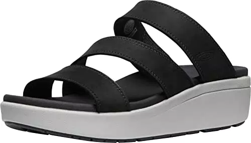 KEEN Damen Ellecity Slide Sandalen, Black/Drizzle