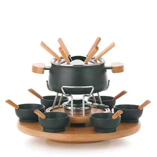 Kela 61201 Drehbares Fonduekarussell-Set, Fleischfondue