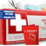 KFZ Verbandstasche nach aktueller Norm 2024 inkl. Beatmungstüchern - KFZ Verbandskasten europaweit nutzbar - Erste Hilfe Set Verbandkasten DIN 13164:2022
