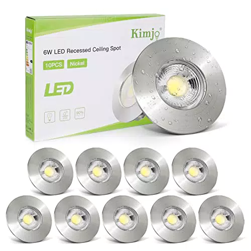 Kimjo LED Einbaustrahler 230V, LED Spots Decke Flach 6W Kaltweiß 6000K
