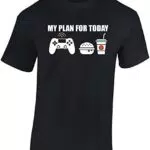 Kinder T-Shirt: My Plan for Today : Gaming - Gamer Zocken Game PC Konsole Computer-Spiele Video Play Internet Controller - Geschenk E-Sport Kleidung Junge-n Mädchen Kind