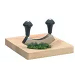 KitchenCraft Mezzaluna Hackmesser und Holzschneidebrett