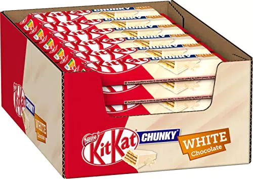 Kitkat NESTLÉ KITKAT CHUNKY White Schokoriegel, Knusper-Riegel mit weißer Schokolade & knuspriger Waffel