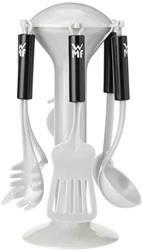Klein Theo 9438 WMF Besteckständer I Kinderküchen-Zubehör I Stabiler Behälter für Küchen-Accessoires inkl. Besteck wie Pizzaschneider