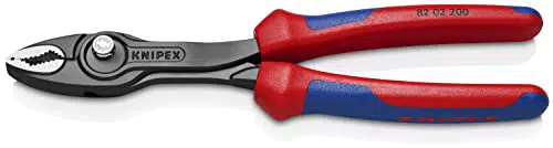 KNIPEX TwinGrip, Frontgreifzange mit 2K-Griffen, atramentiert