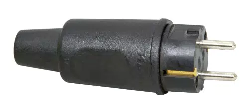 Kopp Schutzkontaktstecker mit Knickschutztülle, IP44