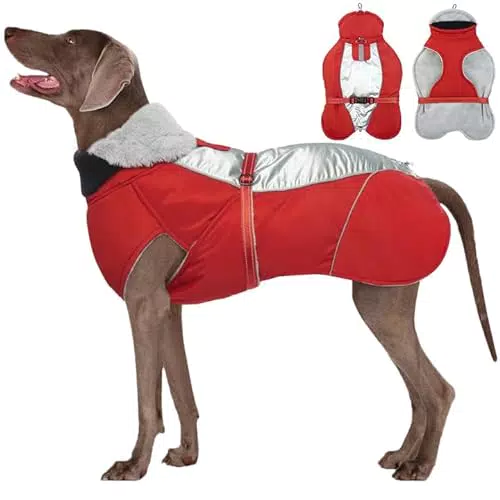 Kuoser Hundemantel Winter, Wärme Hundejacke Hundemantel für Großer Hund Hundebekleidung