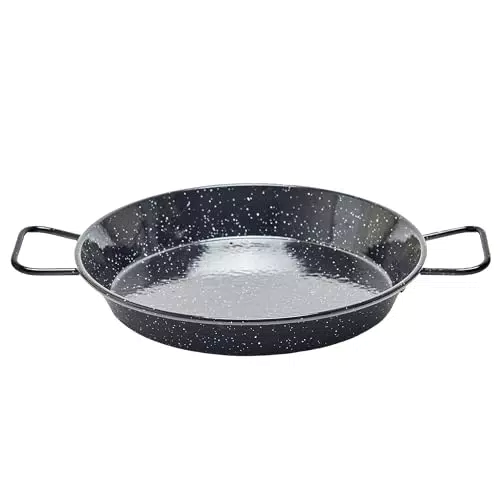 La ideal Paella Pfanne Stahl emailliert, schwarz, 20 cm