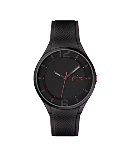 Lacoste Analog Quarzuhr für Herren mit Schwarzes Silikonarmband - 2011235