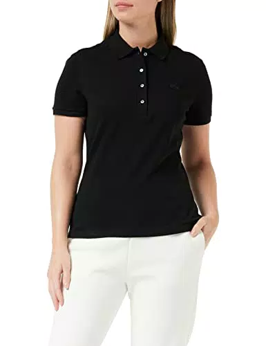 Lacoste Damen PF5462 Poloshirt, Black, 44