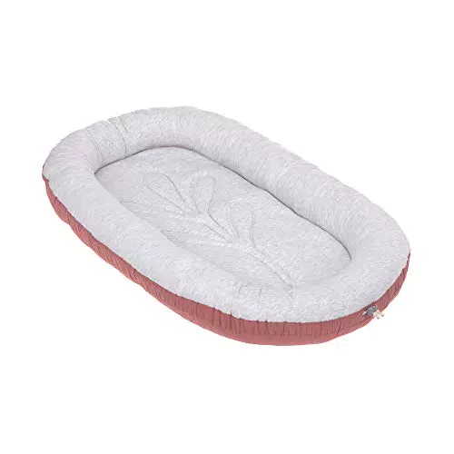 LÄSSIG 1542017611 Baby Nestchen Babynest Säugling Bio-Baumwolle/Baby Nest rosewood