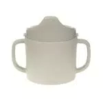 LÄSSIG Kinder Trinklernbecher mit Henkel und abnehmbarem Deckel 150 ml/Sippy Cup Little Forest Rabbit