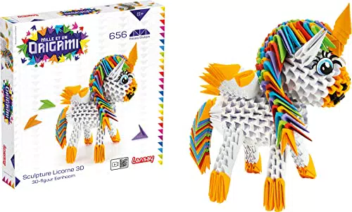 Lansay Mille et Un Origami Skulptur Einhorn 3D Handarbeit ab 8 Jahren