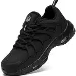LARNMERN Arbeitsschuhe Herren Sicherheitsschuhe Leicht Stahlkappenschuhe Sportlich Arbeitsturnschuhe Doppeltes Luftkissen rutschfest Atmungsaktiv Industrie Handwerkschuhe SRC
