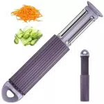 Lebensmittelschäler 3 in1 Multifunktionaler Schäler mit 3 Arten von Klinge Peeler mit Messerschärfer