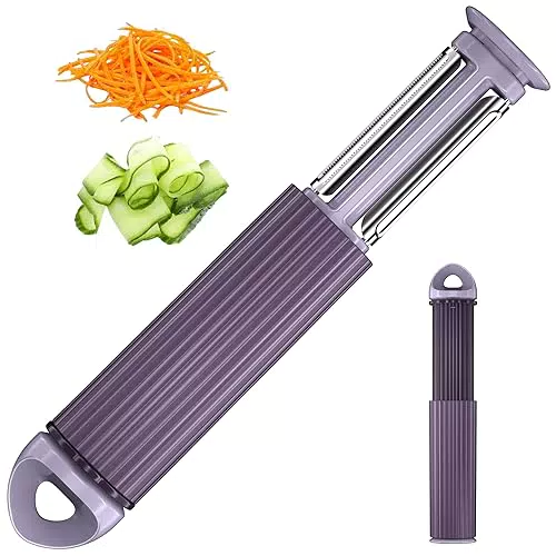 Lebensmittelschäler 3 in1 Multifunktionaler Schäler mit 3 Arten von Klinge Peeler mit Messerschärfer