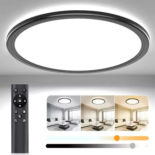 Led Deckenleuchte Flach Deckenlampe Dimmbar mit Fernbedienung