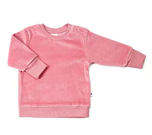 Leela Cotton Baby Kinder Nicky Sweatshirt Bio-Baumwolle 6 Farben Wählbar Jungen Mädchen Langarmshirt T-Shirt Gr. 62/68 bis 116