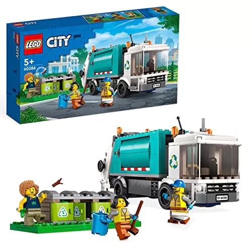 LEGO City Müllabfuhr, Müllwagen Spielzeug mit Mülltonnen für Kinder ab 5 Jahren