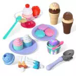 Lehoo Castle EIS Spielzeug für Kinder, Eisladen Kinder mit Desserts und Früchten