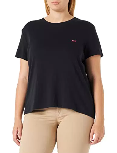 Levi's Damen Plus Size SS Baby Tee T-Shirt, Caviar, 2X