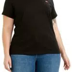 Levi's Damen Plus Size The Perfect Tee T-Shirt, Mineral Black