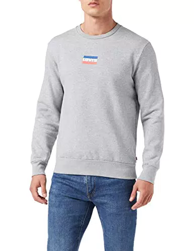 Levi's Herren Standard Graphic Crew Sweatshirt, Sportswear Midtone Heather