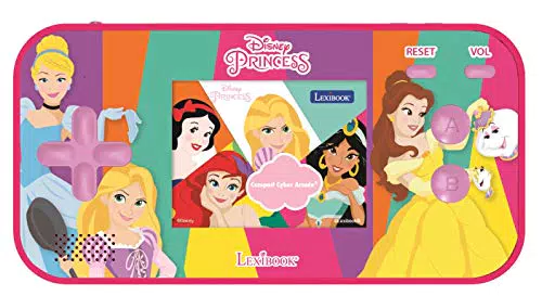 Lexibook JL2367DP Disney Princess Prinzessin Aschenputtel Ariel Rapunzel Compact Cyber Arcade Tragbare Spielkonsole