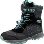 Lico Sundsvall VS Unisex Kinder Schneestiefel, Schwarz/ Grau