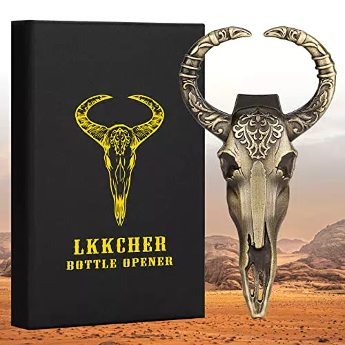 LKKCHER Bullenschädel Flaschenöffner, Kuh Totenkopf Geschenke