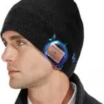 Loowoko Bluetooth Mütze Unisex, Geschenke Weihnachten für Männer Frauen Bluetooth 5.0 Strickmütze Kopfhörer Musik Mütze mit Lautsprecher