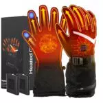 LOTTBUTY Beheizbare Handschuhe 2023 Upgrade, Beheizte Handschuhe Herren Damen mit 7.4V/2×5000mAh Wiederaufladbare Akkus
