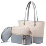 LOVEVOOK Handtasche Damen Schultertasche Handtaschen Tragetasche Damen Groß Designer Elegant Umhängetasche Henkeltasche Set 3-teiliges Set