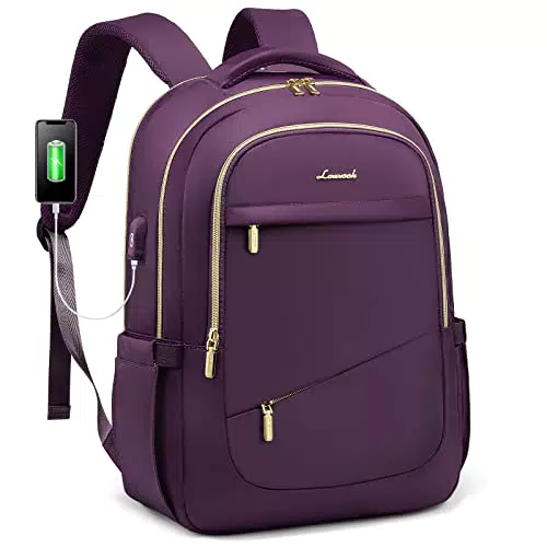 LOVEVOOK Laptop Rucksack Damen 15, 6 Zoll Schulrucksack Mädchen Teenager mit USB Ladeanschluss