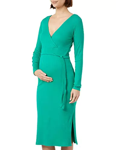 MAMALICIOUS Damen Mlrosina Tess L/S Jrs Midi Dress 2f A.
