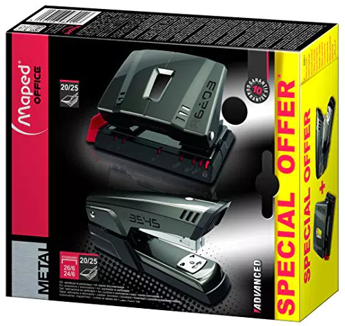 Maped M898011 - Set Advanced Heftgerät und Locher, aus Metall
